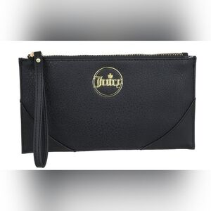 Juicy Couture Black Pebbled Wristlet